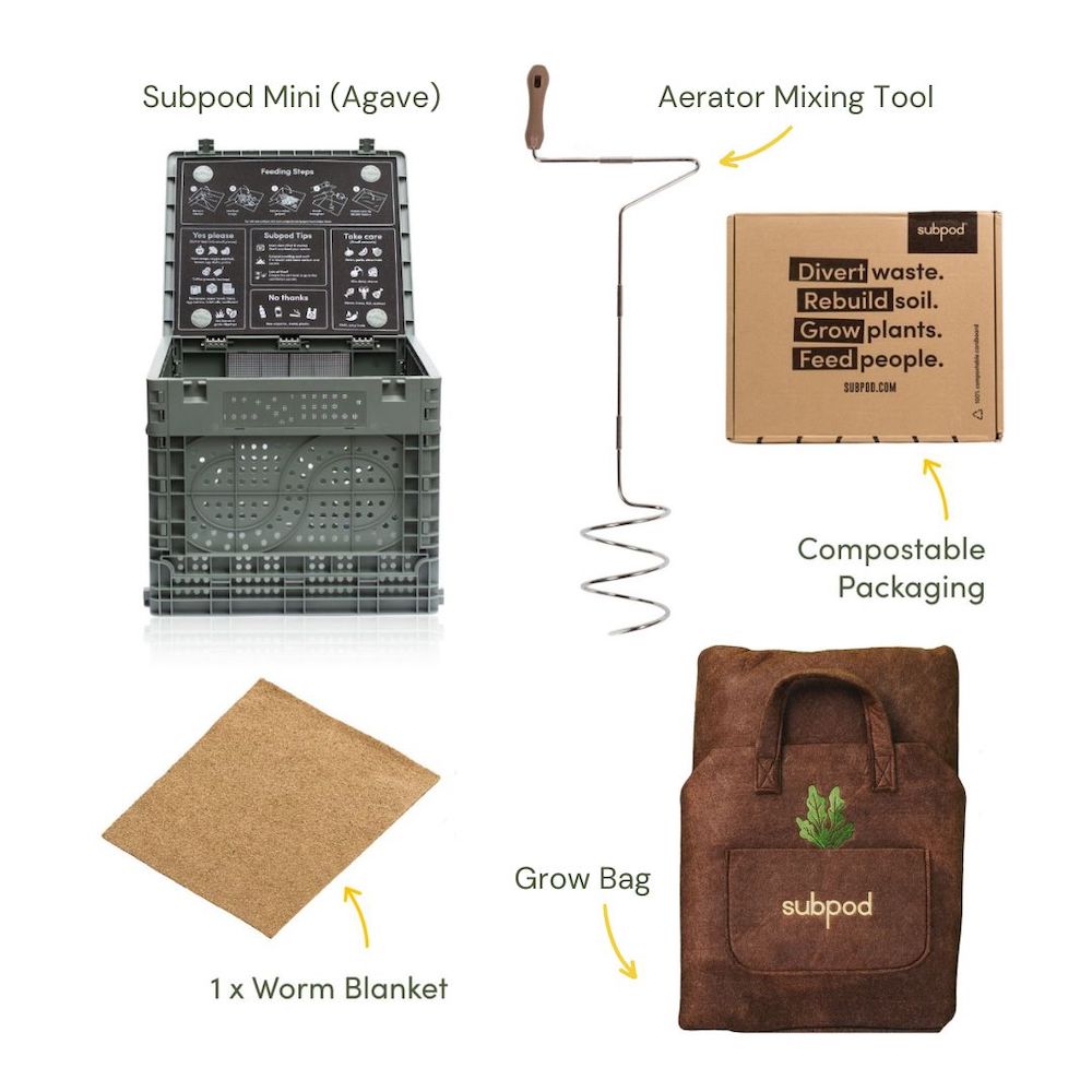 Agave green Grow Bag Bundle  what's included in the bundle - Subpod US