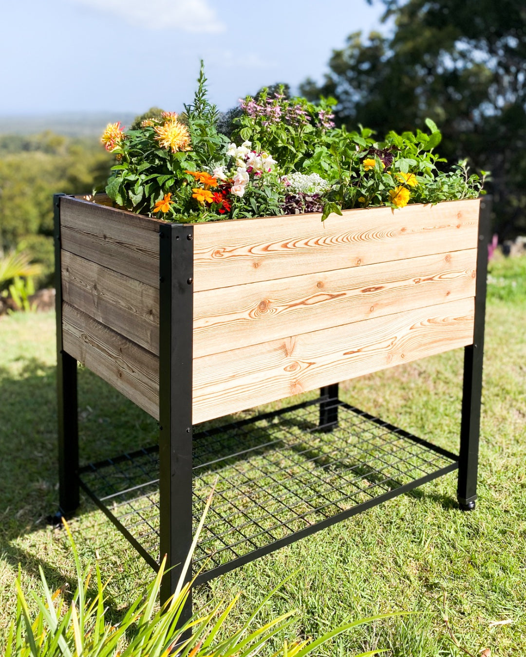 wooden planter