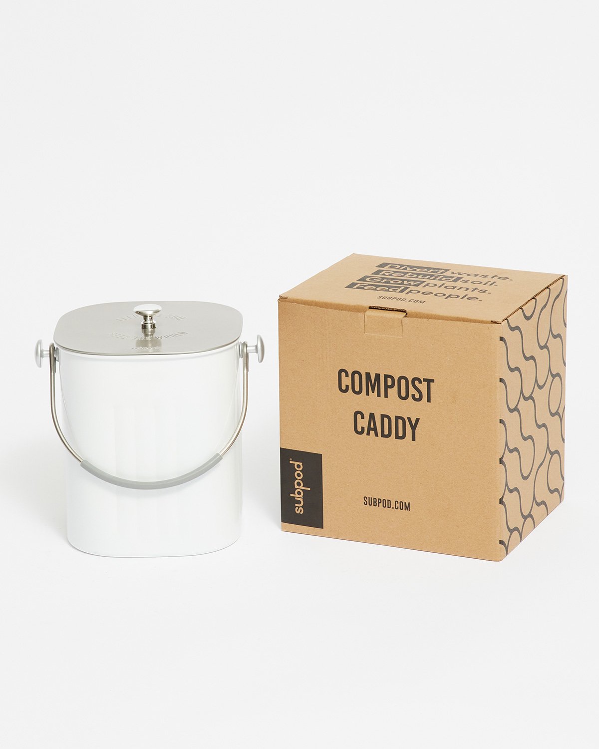 compost caddy, kitchen caddy, compost bin, subpod compost bin