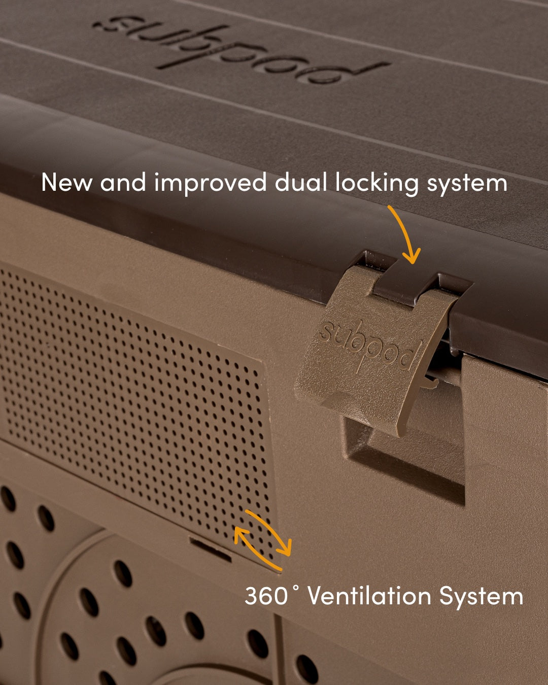 Subpod Mini Compost Bin and Worm Farm lid hinge system - Subpod US